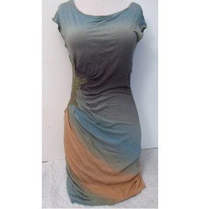 CATHERINE MALANDRINO TIE DYE RUCHED  DRESS SIZE XS